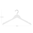 Wooden Clothes Hangers – Solid Wood – Natural Finish – Includes Shoulder Notches – 20 Pack