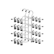 Pants Hanger – Metal – Silver – 4-Tier Non-Slip Design, Set of 3