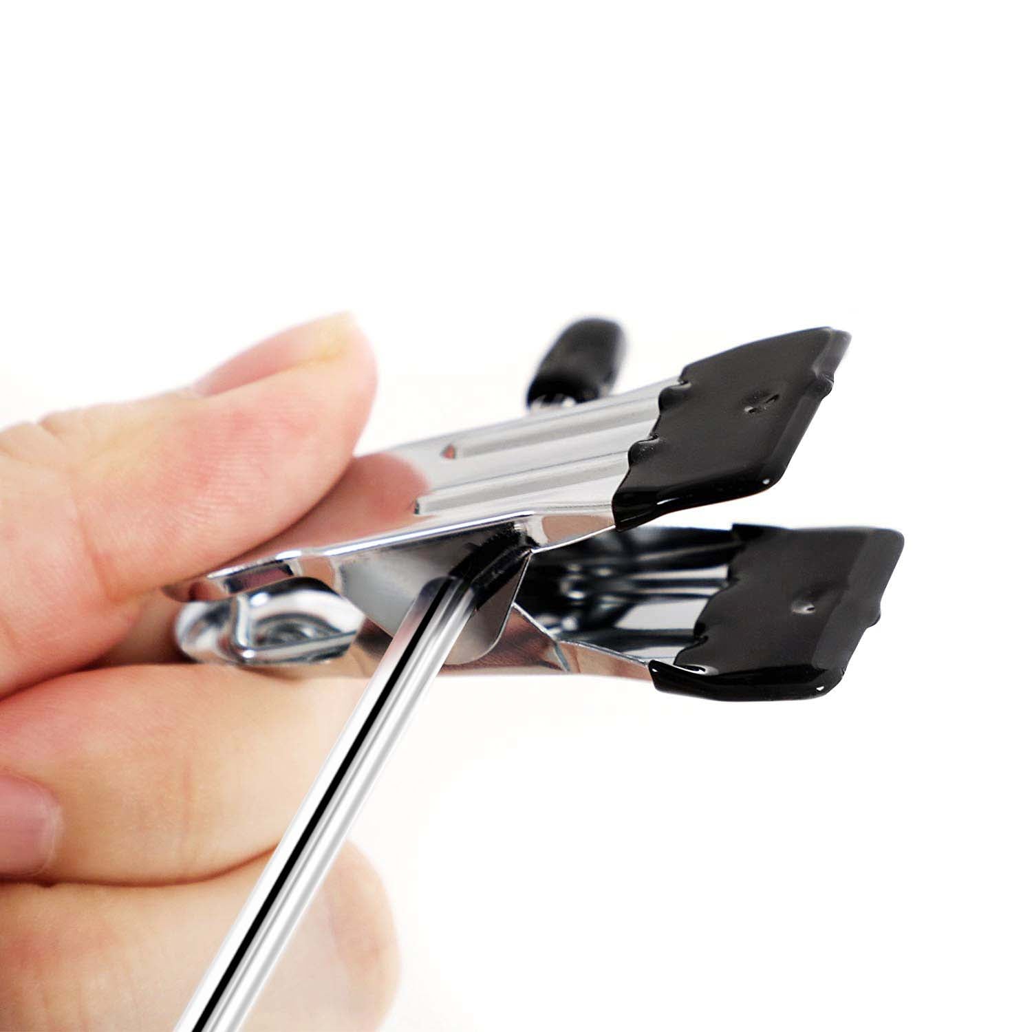 Pants Hanger – Metal – Silver – 4-Tier Non-Slip Design, Set of 3