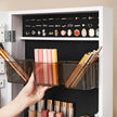 Movable Jewellery Armoire – Wood – White – Full Length Mirror with Lockable Design and Drawer