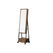 Movable Jewellery Armoire – Wood – White – Full Length Mirror with Lockable Design and Drawer