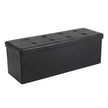 Storage Ottoman – Fabric – Dark Grey – Foldable with Storage, 110 cm