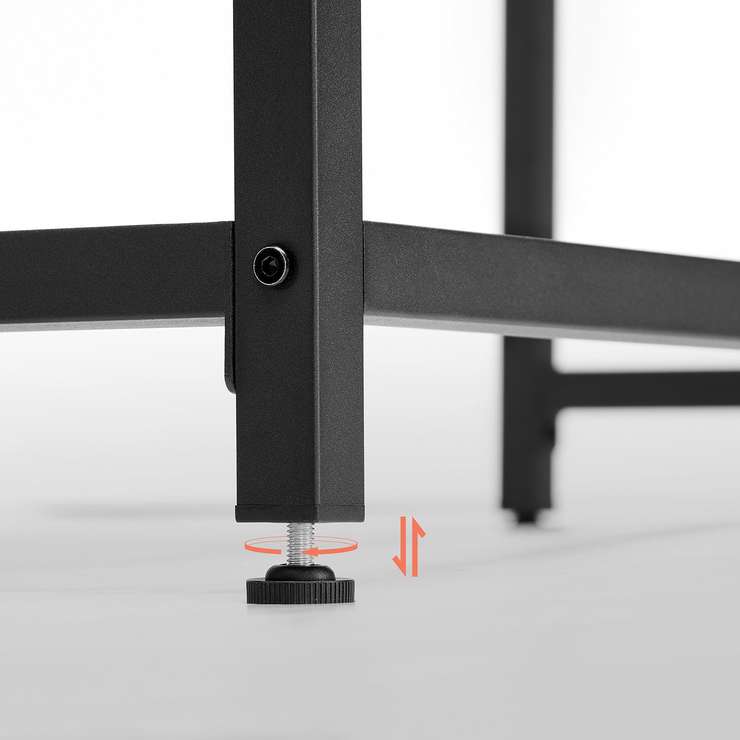 Small Office Desk – Metal – Rustic Brown – Industrial Design, Simple Assembly