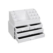 Acrylic Makeup Organizer – Acrylic – White – 4 Drawer Storage Solution for Cosmetics and Jewelry