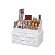 Acrylic Makeup Organizer – Acrylic – White – 4 Drawer Storage Solution for Cosmetics and Jewelry