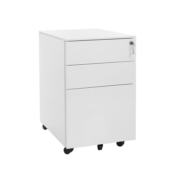 Mobile File Cabinet – Steel – Black – Lockable with Suspension File Hanging Rails